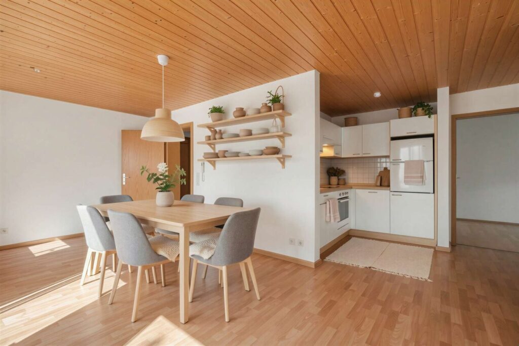 Einliegerwohnung UG Wohnzimmer - virtuell eingerichtet