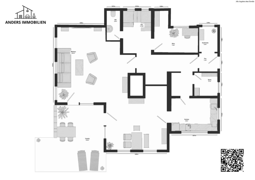Grundriss Erdgeschoss 2D