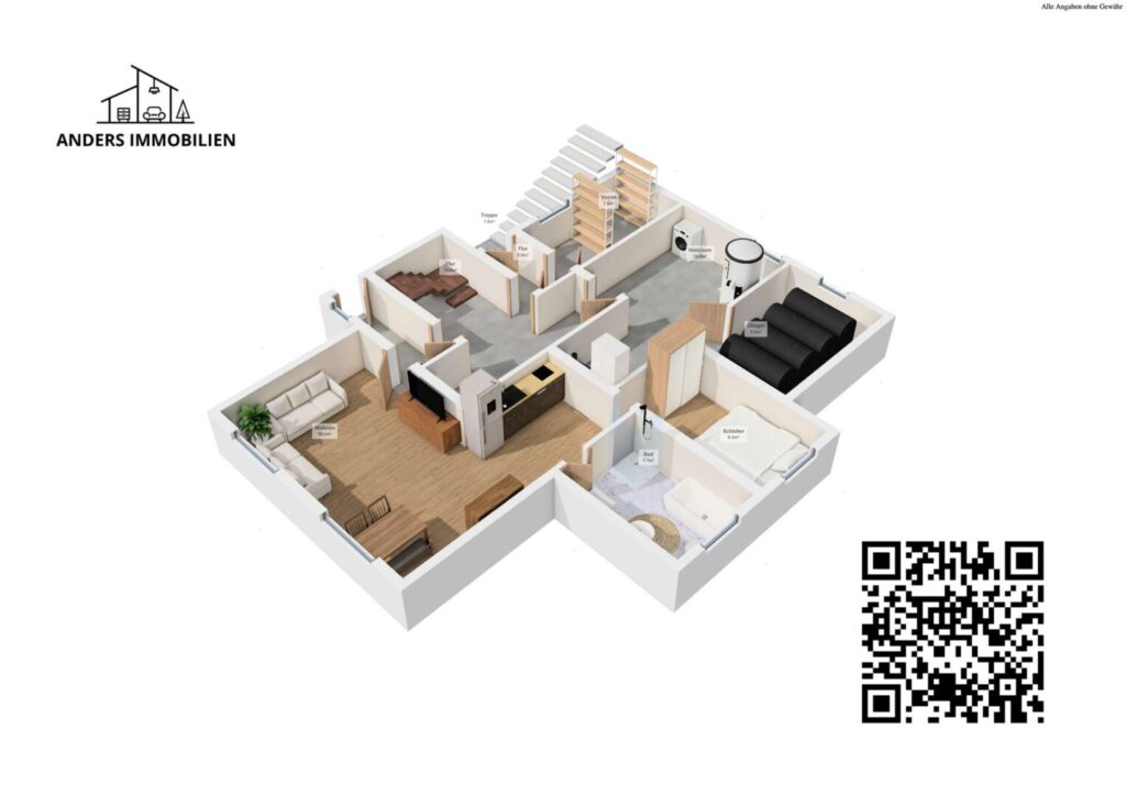 Grundriss Untergeschoss / mit Einliegerwohnung