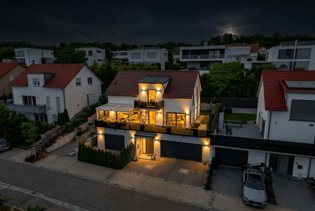 Lindenhöhe bei Nacht
